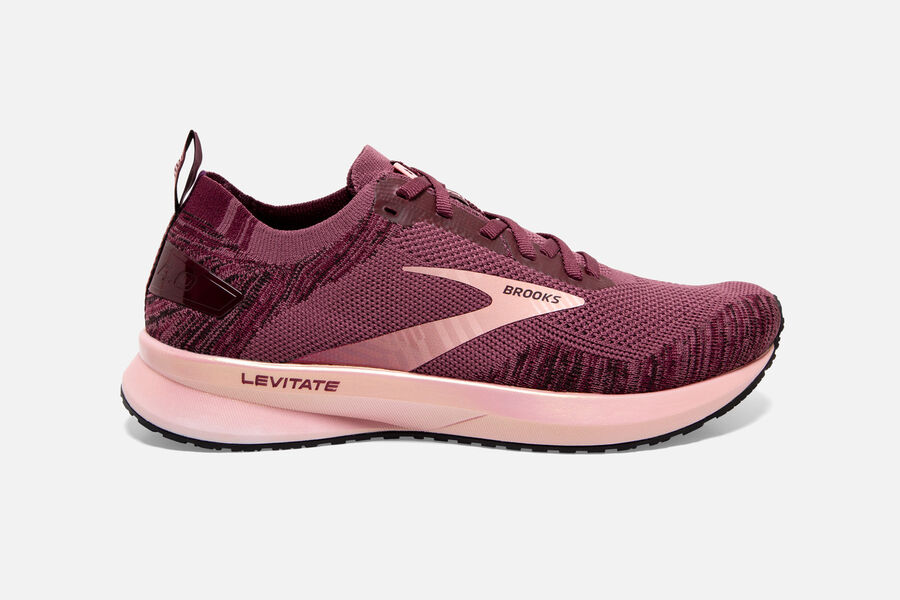 Levitate 4 Road Brooks Running Shoes NZ Womens - Pink - ZSRDQG-253